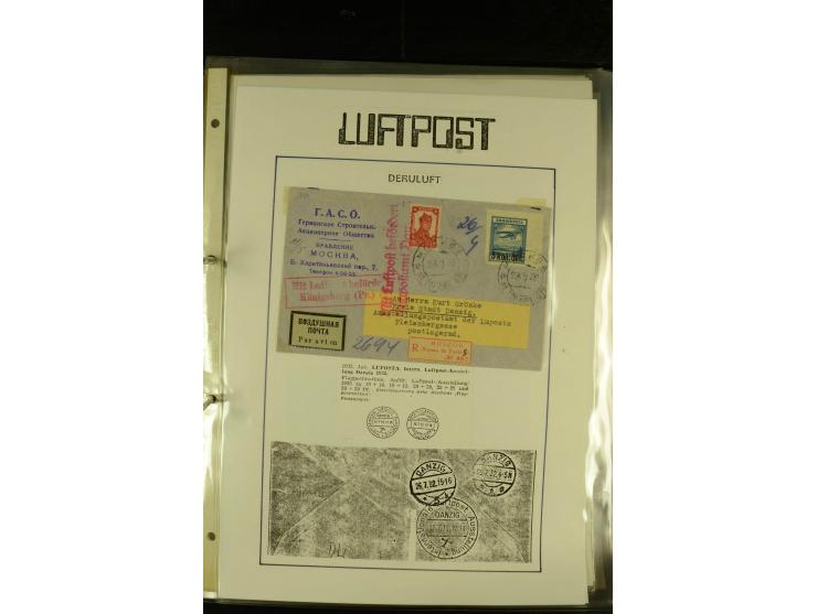 1925/1940 (ca.), umfangreiche Sammlung "Flugpostlinen aus Aller Welt" inkl. dt. Katapultpost mit ca. 190 Briefen und Karten, 