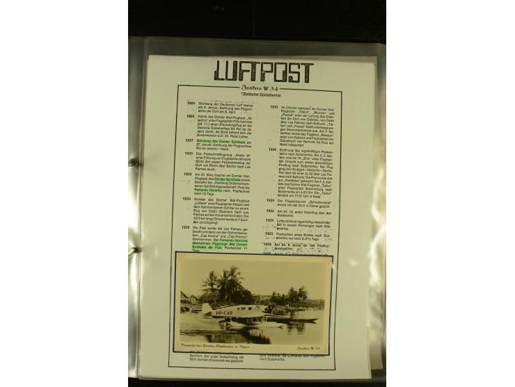1925/1940 (ca.), umfangreiche Sammlung "Flugpostlinen aus Aller Welt" inkl. dt. Katapultpost mit ca. 190 Briefen und Karten, 