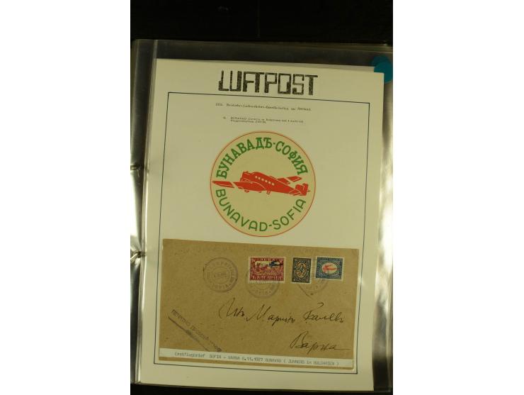1925/1940 (ca.), umfangreiche Sammlung "Flugpostlinen aus Aller Welt" inkl. dt. Katapultpost mit ca. 190 Briefen und Karten, 