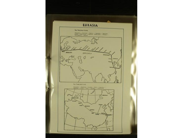 1925/1940 (ca.), umfangreiche Sammlung "Flugpostlinen aus Aller Welt" inkl. dt. Katapultpost mit ca. 190 Briefen und Karten, 
