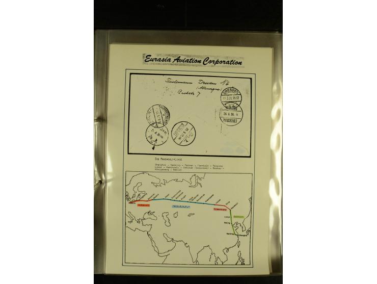 1925/1940 (ca.), umfangreiche Sammlung "Flugpostlinen aus Aller Welt" inkl. dt. Katapultpost mit ca. 190 Briefen und Karten, 
