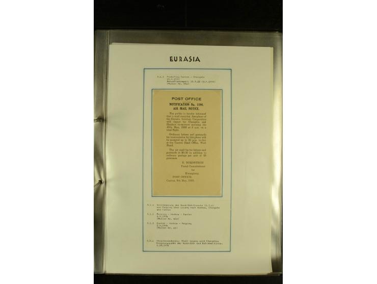 1925/1940 (ca.), umfangreiche Sammlung "Flugpostlinen aus Aller Welt" inkl. dt. Katapultpost mit ca. 190 Briefen und Karten, 