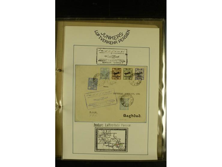 1925/1940 (ca.), umfangreiche Sammlung "Flugpostlinen aus Aller Welt" inkl. dt. Katapultpost mit ca. 190 Briefen und Karten, 
