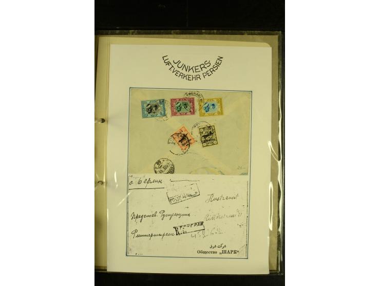 1925/1940 (ca.), umfangreiche Sammlung "Flugpostlinen aus Aller Welt" inkl. dt. Katapultpost mit ca. 190 Briefen und Karten, 