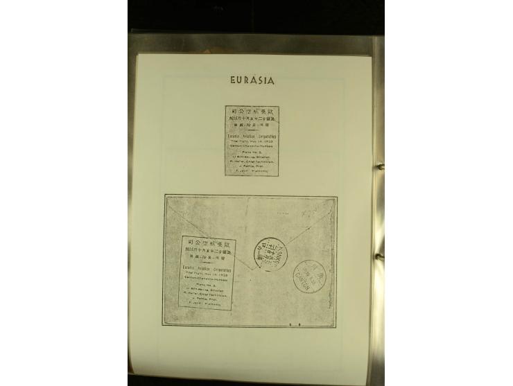 1925/1940 (ca.), umfangreiche Sammlung "Flugpostlinen aus Aller Welt" inkl. dt. Katapultpost mit ca. 190 Briefen und Karten, 