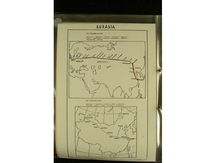 1925/1940 (ca.), umfangreiche Sammlung "Flugpostlinen aus Aller Welt" inkl. dt. Katapultpost mit ca. 190 Briefen und Karten, 