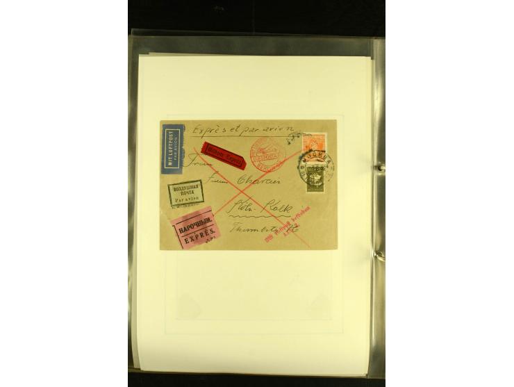 1925/1940 (ca.), umfangreiche Sammlung "Flugpostlinen aus Aller Welt" inkl. dt. Katapultpost mit ca. 190 Briefen und Karten, 