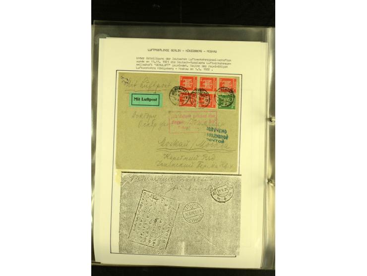1925/1940 (ca.), umfangreiche Sammlung "Flugpostlinen aus Aller Welt" inkl. dt. Katapultpost mit ca. 190 Briefen und Karten, 