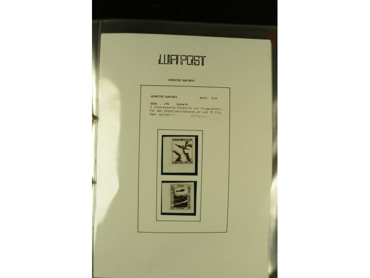 1925/1940 (ca.), umfangreiche Sammlung "Flugpostlinen aus Aller Welt" inkl. dt. Katapultpost mit ca. 190 Briefen und Karten, 