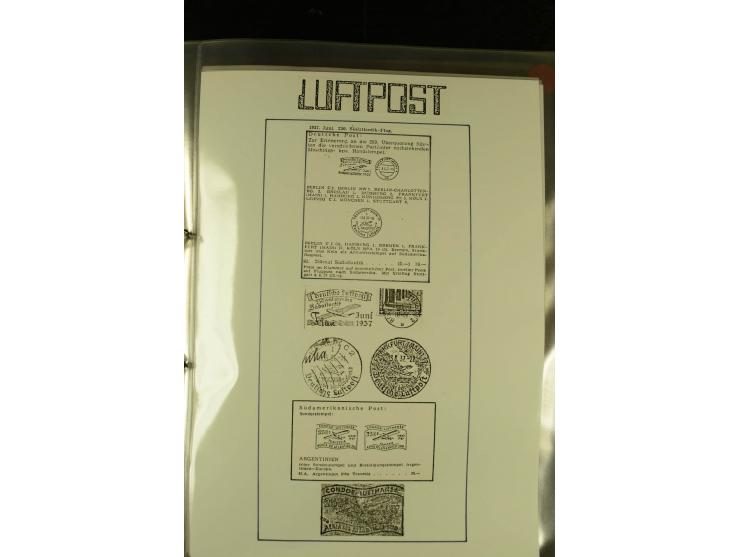 1925/1940 (ca.), umfangreiche Sammlung "Flugpostlinen aus Aller Welt" inkl. dt. Katapultpost mit ca. 190 Briefen und Karten, 