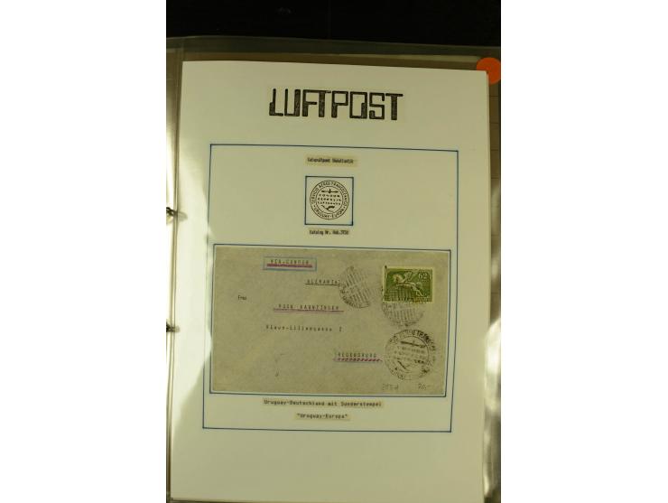 1925/1940 (ca.), umfangreiche Sammlung "Flugpostlinen aus Aller Welt" inkl. dt. Katapultpost mit ca. 190 Briefen und Karten, 