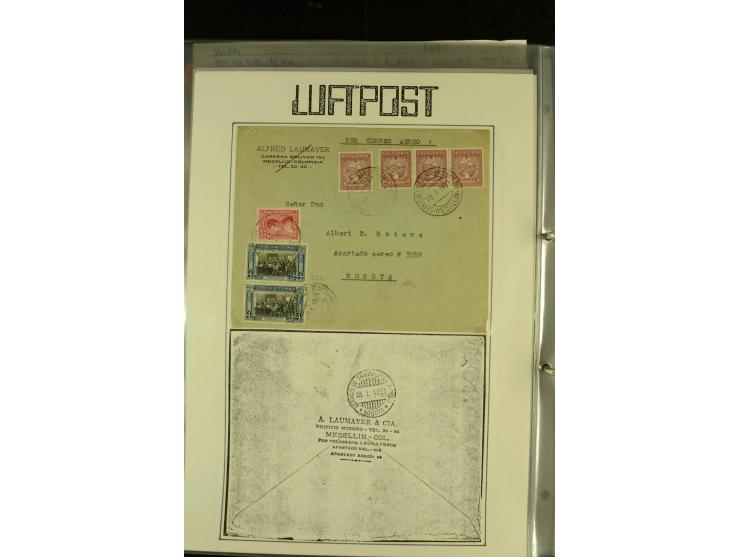 1920/1939, umfangreiche Sammlung mit ca. 170 Briefen und Karten auf selbstgefertigten Albenblätttern mit Beschriftung, dabei 