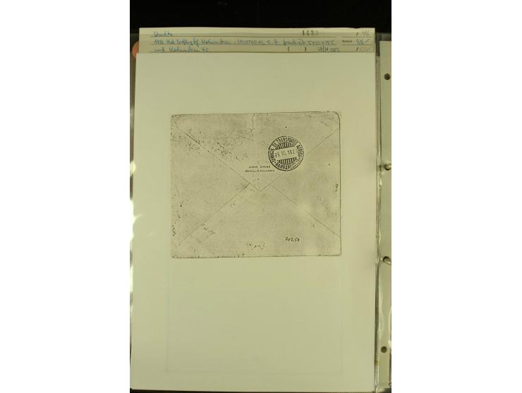 1920/1939, umfangreiche Sammlung mit ca. 170 Briefen und Karten auf selbstgefertigten Albenblätttern mit Beschriftung, dabei 