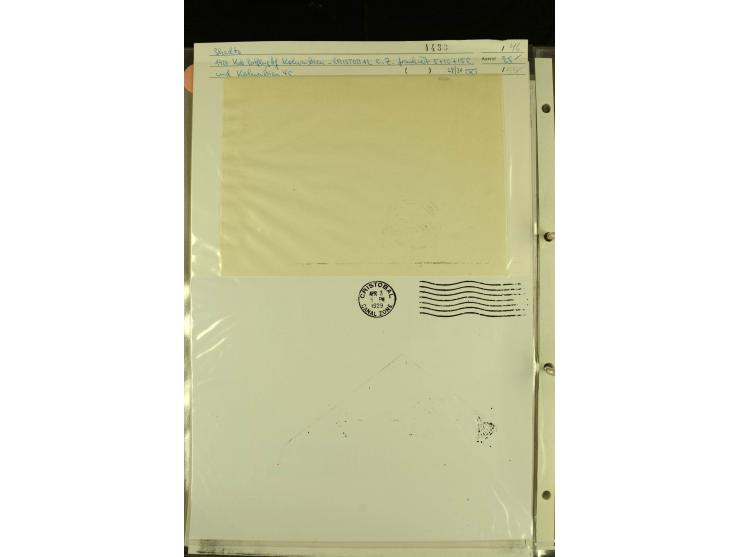 1920/1939, umfangreiche Sammlung mit ca. 170 Briefen und Karten auf selbstgefertigten Albenblätttern mit Beschriftung, dabei 