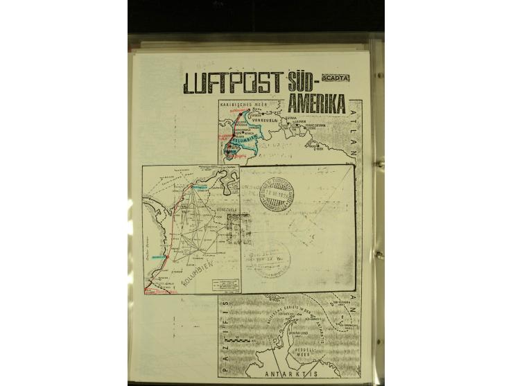 1920/1939, umfangreiche Sammlung mit ca. 170 Briefen und Karten auf selbstgefertigten Albenblätttern mit Beschriftung, dabei 