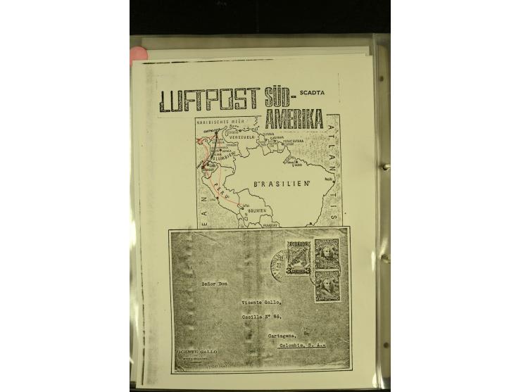 1920/1939, umfangreiche Sammlung mit ca. 170 Briefen und Karten auf selbstgefertigten Albenblätttern mit Beschriftung, dabei 