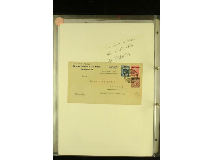 1920/1939, umfangreiche Sammlung mit ca. 170 Briefen und Karten auf selbstgefertigten Albenblätttern mit Beschriftung, dabei 