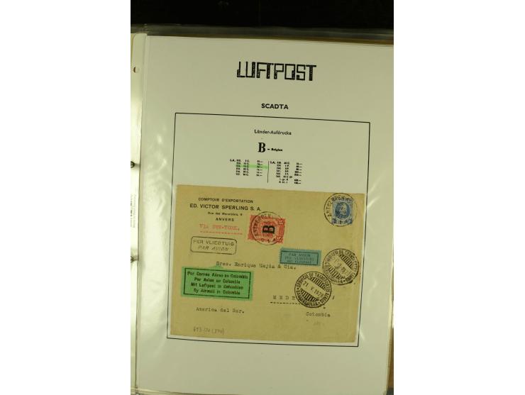 1920/1939, umfangreiche Sammlung mit ca. 170 Briefen und Karten auf selbstgefertigten Albenblätttern mit Beschriftung, dabei 