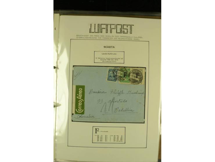 1920/1939, umfangreiche Sammlung mit ca. 170 Briefen und Karten auf selbstgefertigten Albenblätttern mit Beschriftung, dabei 