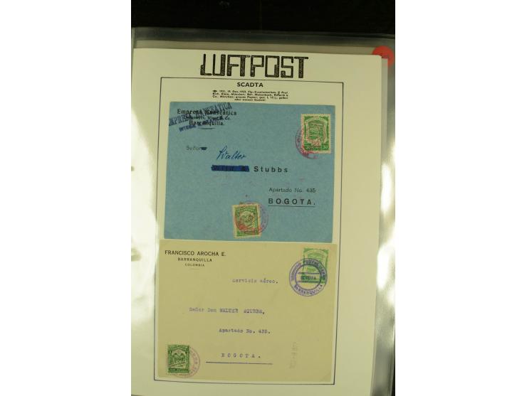 1920/1939, umfangreiche Sammlung mit ca. 170 Briefen und Karten auf selbstgefertigten Albenblätttern mit Beschriftung, dabei 