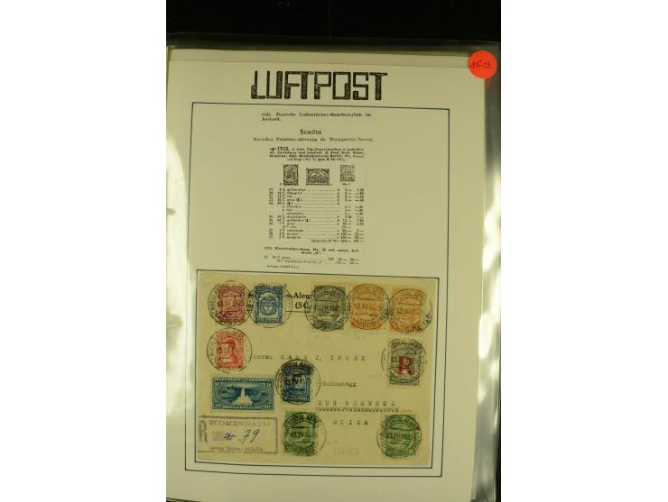 1920/1939, umfangreiche Sammlung mit ca. 170 Briefen und Karten auf selbstgefertigten Albenblätttern mit Beschriftung, dabei 