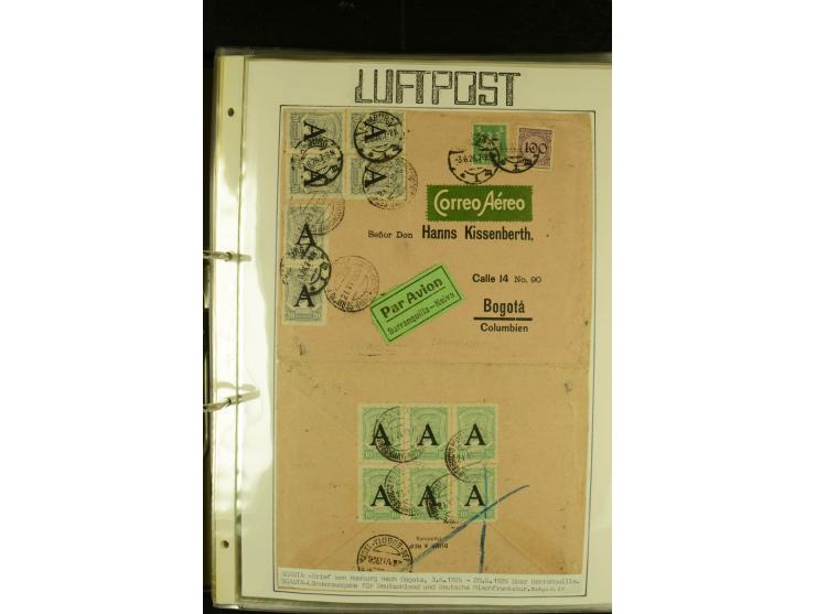 1920/1939, umfangreiche Sammlung mit ca. 170 Briefen und Karten auf selbstgefertigten Albenblätttern mit Beschriftung, dabei 