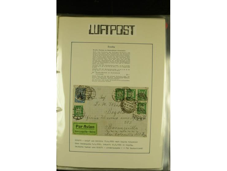 1920/1939, umfangreiche Sammlung mit ca. 170 Briefen und Karten auf selbstgefertigten Albenblätttern mit Beschriftung, dabei 