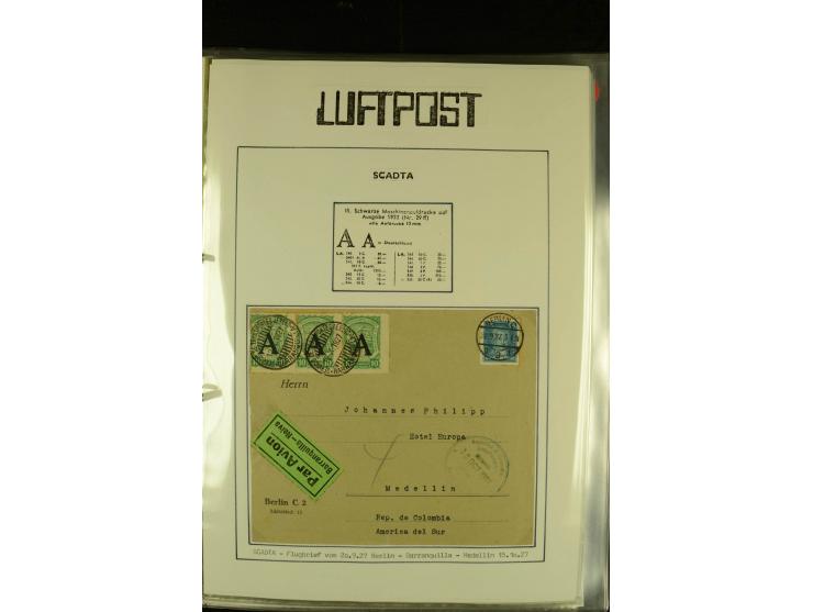 1920/1939, umfangreiche Sammlung mit ca. 170 Briefen und Karten auf selbstgefertigten Albenblätttern mit Beschriftung, dabei 