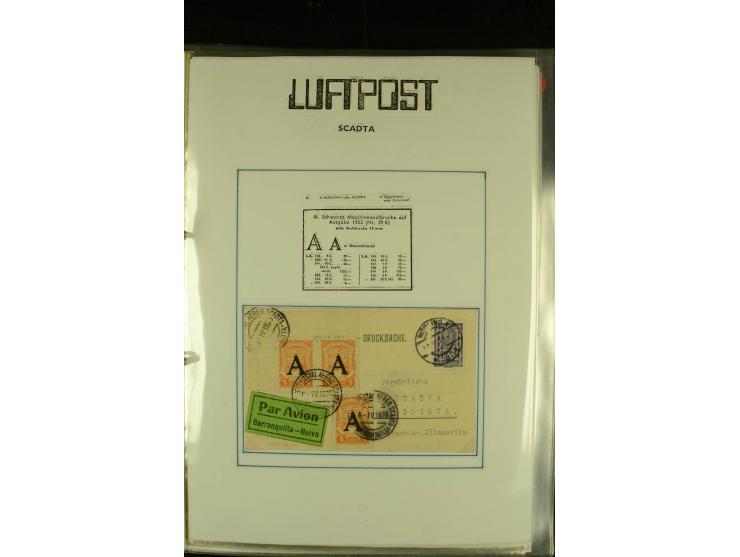 1920/1939, umfangreiche Sammlung mit ca. 170 Briefen und Karten auf selbstgefertigten Albenblätttern mit Beschriftung, dabei 