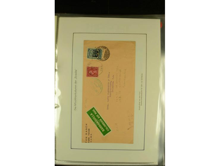 1920/1939, umfangreiche Sammlung mit ca. 170 Briefen und Karten auf selbstgefertigten Albenblätttern mit Beschriftung, dabei 