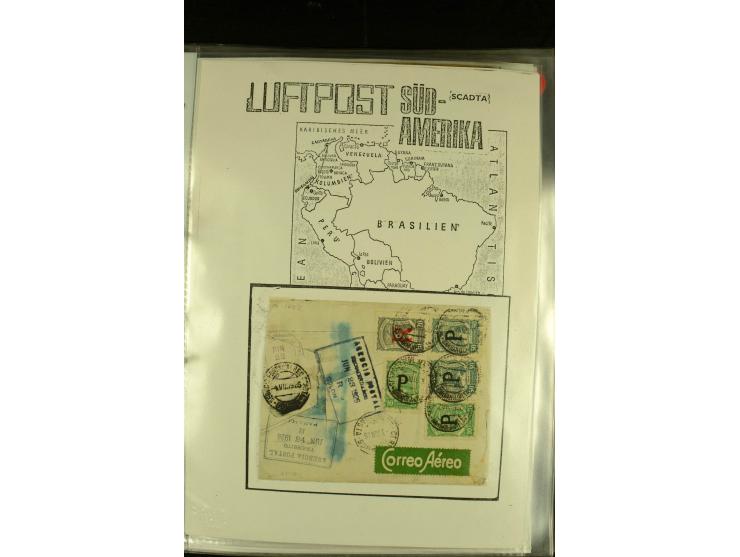 1920/1939, umfangreiche Sammlung mit ca. 170 Briefen und Karten auf selbstgefertigten Albenblätttern mit Beschriftung, dabei 