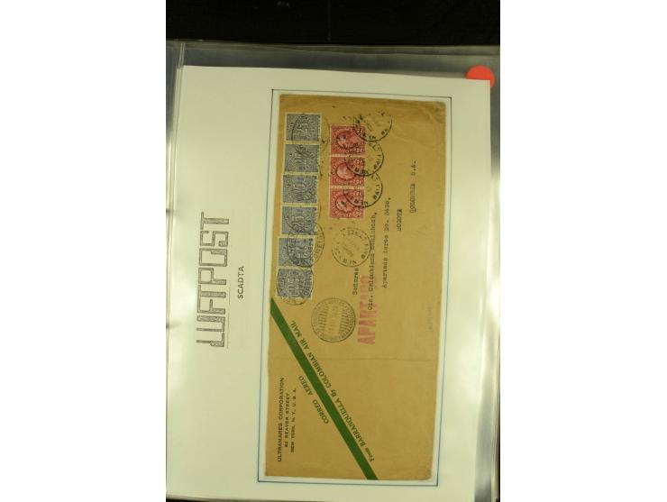 1920/1939, umfangreiche Sammlung mit ca. 170 Briefen und Karten auf selbstgefertigten Albenblätttern mit Beschriftung, dabei 