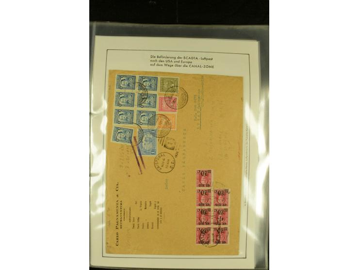 1920/1939, umfangreiche Sammlung mit ca. 170 Briefen und Karten auf selbstgefertigten Albenblätttern mit Beschriftung, dabei 