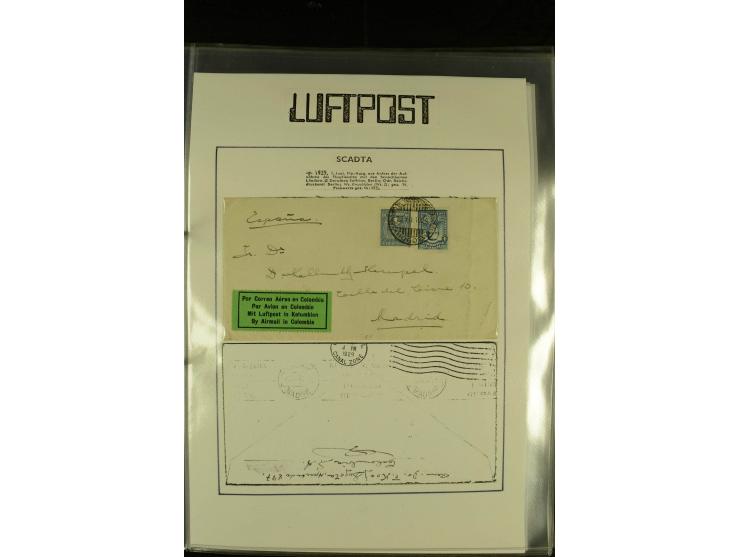 1920/1939, umfangreiche Sammlung mit ca. 170 Briefen und Karten auf selbstgefertigten Albenblätttern mit Beschriftung, dabei 