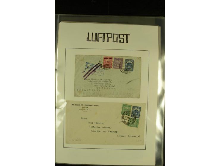 1920/1939, umfangreiche Sammlung mit ca. 170 Briefen und Karten auf selbstgefertigten Albenblätttern mit Beschriftung, dabei 
