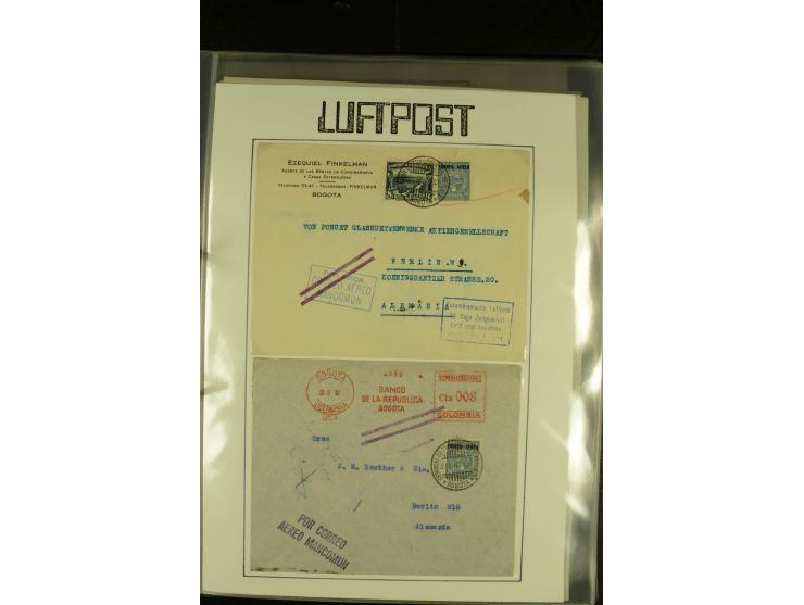 1920/1939, umfangreiche Sammlung mit ca. 170 Briefen und Karten auf selbstgefertigten Albenblätttern mit Beschriftung, dabei 