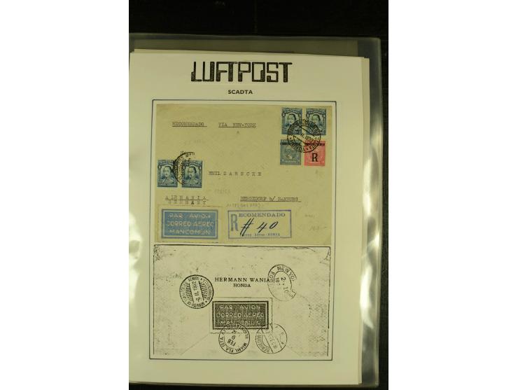 1920/1939, umfangreiche Sammlung mit ca. 170 Briefen und Karten auf selbstgefertigten Albenblätttern mit Beschriftung, dabei 