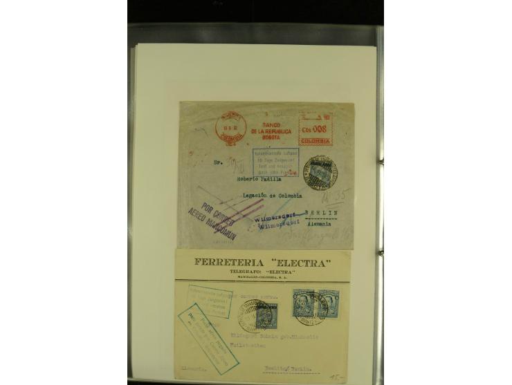 1920/1939, umfangreiche Sammlung mit ca. 170 Briefen und Karten auf selbstgefertigten Albenblätttern mit Beschriftung, dabei 