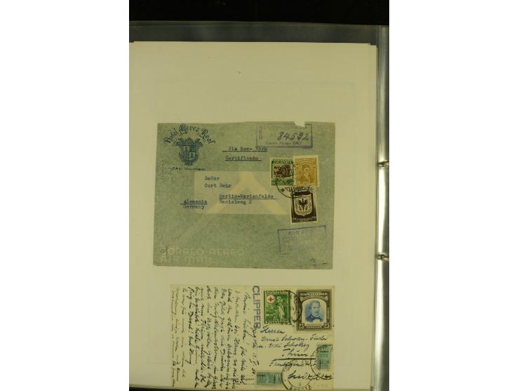 1920/1939, umfangreiche Sammlung mit ca. 170 Briefen und Karten auf selbstgefertigten Albenblätttern mit Beschriftung, dabei 
