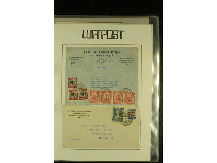 1920/1939, umfangreiche Sammlung mit ca. 170 Briefen und Karten auf selbstgefertigten Albenblätttern mit Beschriftung, dabei 