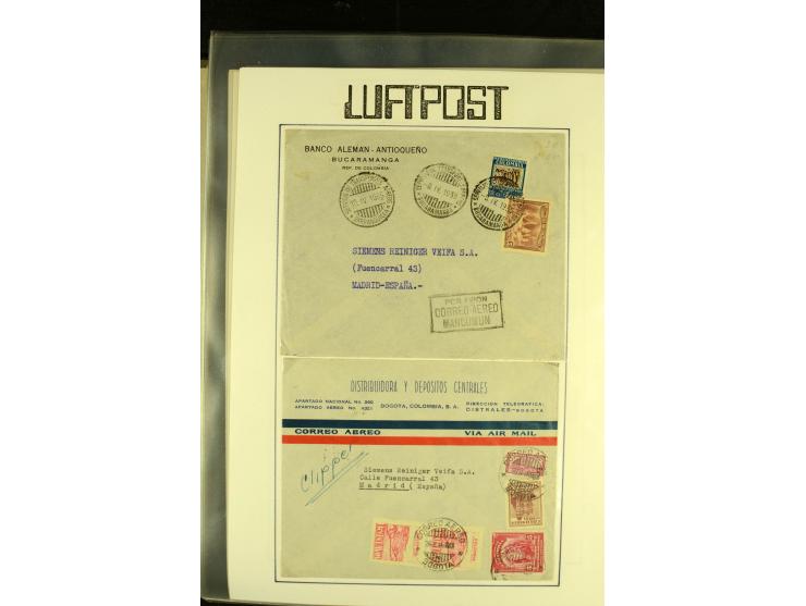1920/1939, umfangreiche Sammlung mit ca. 170 Briefen und Karten auf selbstgefertigten Albenblätttern mit Beschriftung, dabei 