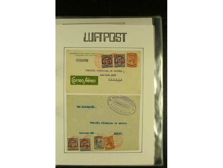 1920/1939, umfangreiche Sammlung mit ca. 170 Briefen und Karten auf selbstgefertigten Albenblätttern mit Beschriftung, dabei 