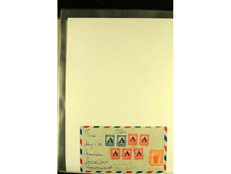 1920/1939, umfangreiche Sammlung mit ca. 170 Briefen und Karten auf selbstgefertigten Albenblätttern mit Beschriftung, dabei 