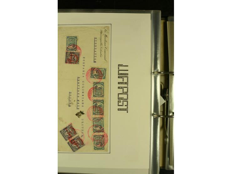 1920/1939, umfangreiche Sammlung mit ca. 170 Briefen und Karten auf selbstgefertigten Albenblätttern mit Beschriftung, dabei 