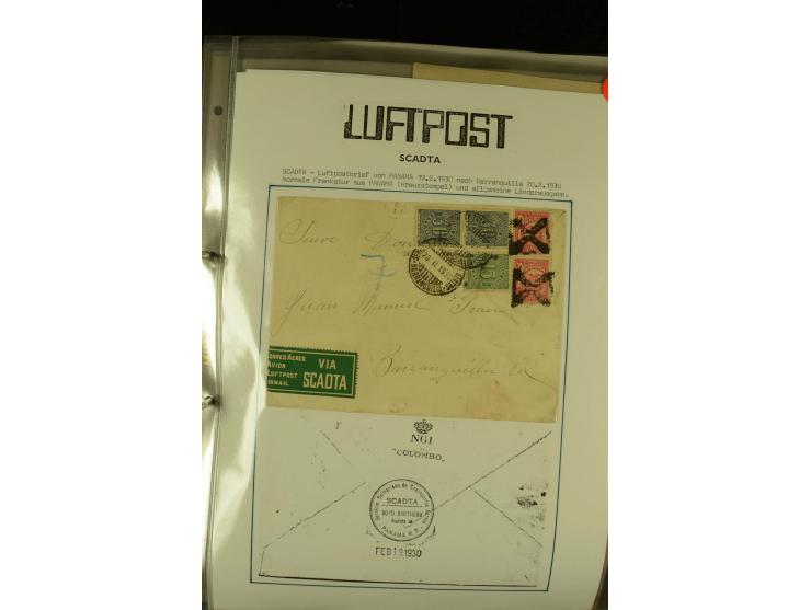 1920/1939, umfangreiche Sammlung mit ca. 170 Briefen und Karten auf selbstgefertigten Albenblätttern mit Beschriftung, dabei 