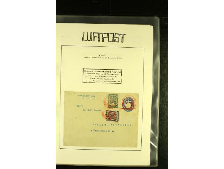1920/1939, umfangreiche Sammlung mit ca. 170 Briefen und Karten auf selbstgefertigten Albenblätttern mit Beschriftung, dabei 