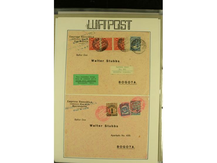 1920/1939, umfangreiche Sammlung mit ca. 170 Briefen und Karten auf selbstgefertigten Albenblätttern mit Beschriftung, dabei 