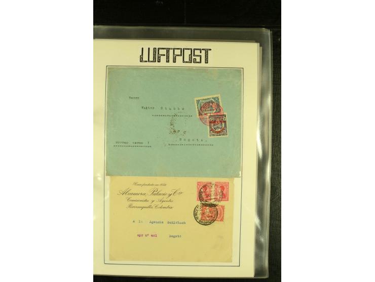 1920/1939, umfangreiche Sammlung mit ca. 170 Briefen und Karten auf selbstgefertigten Albenblätttern mit Beschriftung, dabei 