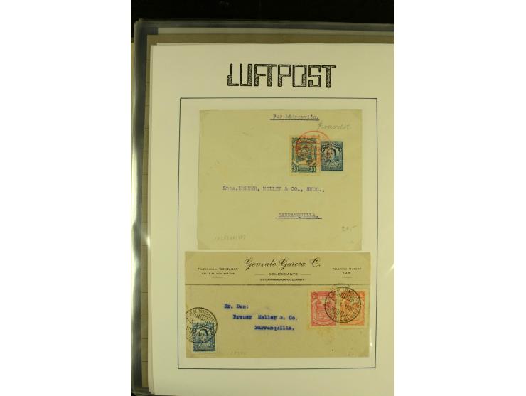 1920/1939, umfangreiche Sammlung mit ca. 170 Briefen und Karten auf selbstgefertigten Albenblätttern mit Beschriftung, dabei 