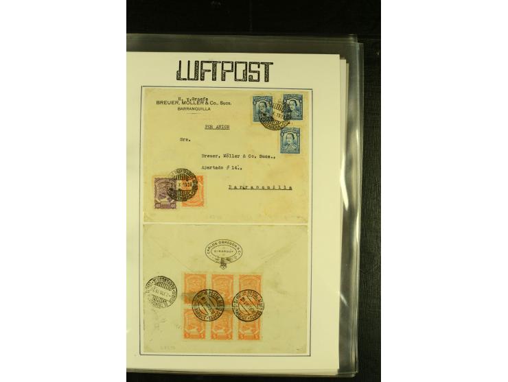 1920/1939, umfangreiche Sammlung mit ca. 170 Briefen und Karten auf selbstgefertigten Albenblätttern mit Beschriftung, dabei 